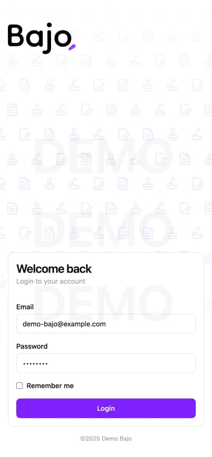 Bajo demo mobile